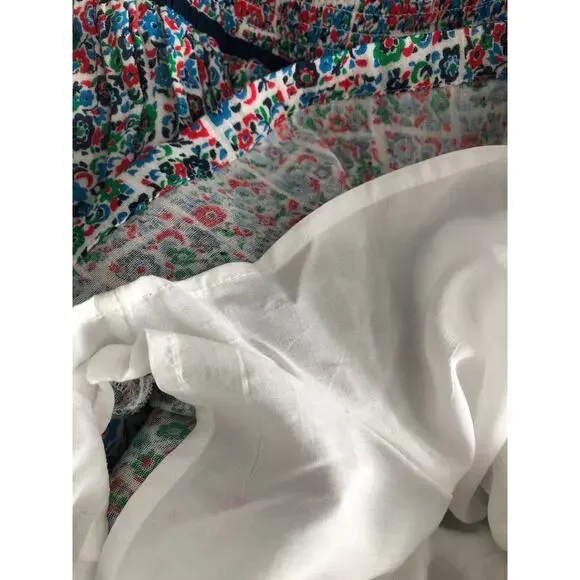 Free People Bali Checked Out Print Romper Women's Large Gardenia Combo NEW - Picture 11 of 11